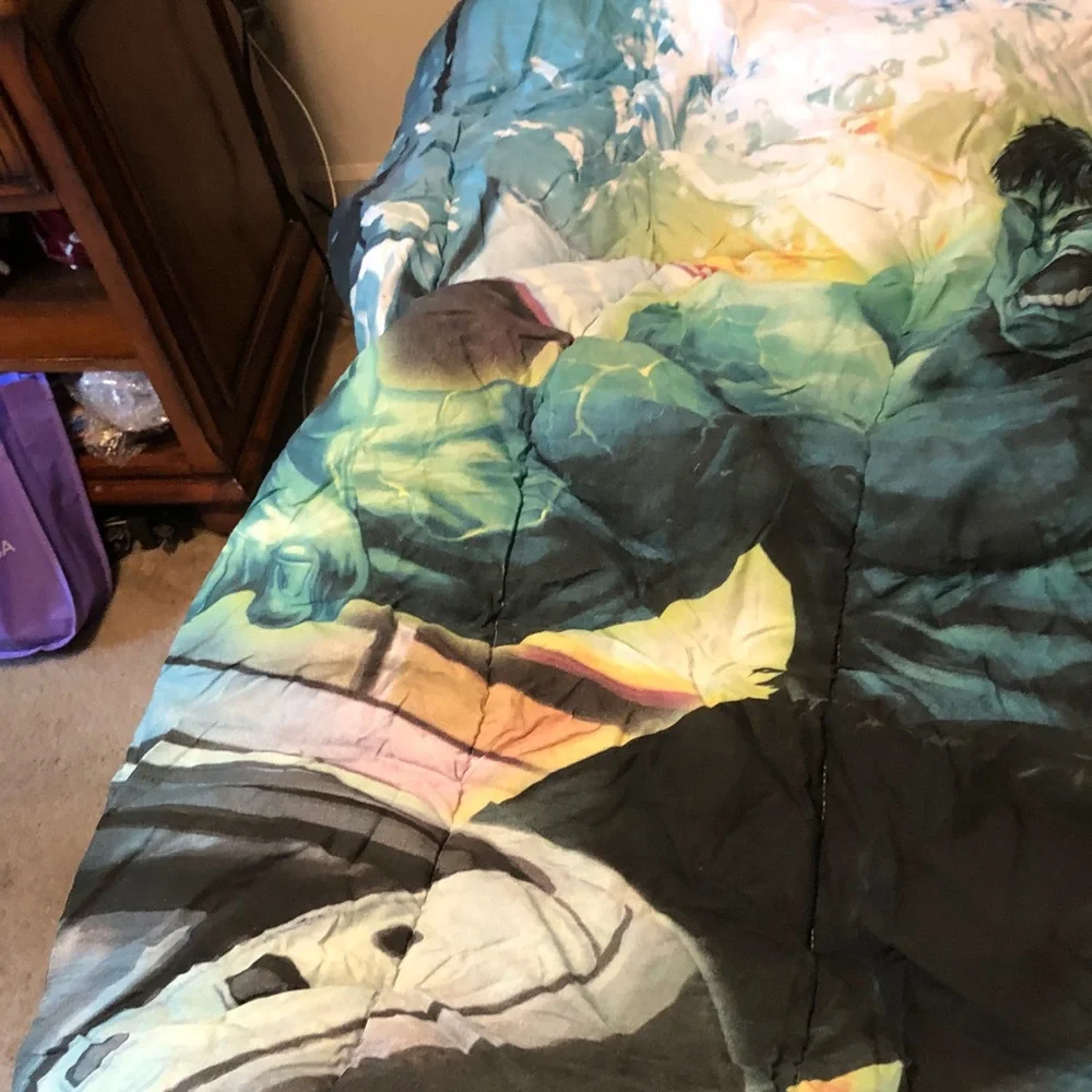 Marvel Hulk Comforter - Green Superhero Bedding